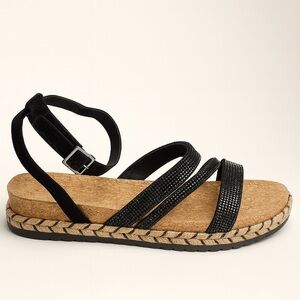 Kelly & Katie Black Espadrille Sandals